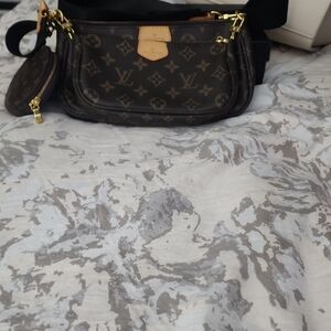 Brown Designer Monogram Shoulder Bag